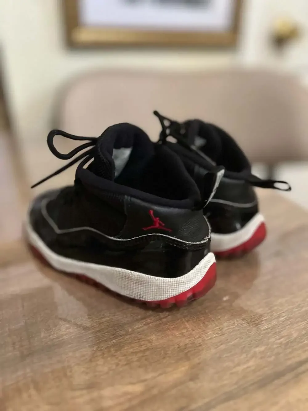 Air Jordan 11 Retro Bred Toddler Shoes Black-True Red-White 378040-061